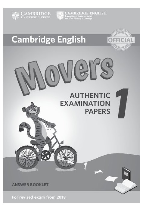 Movers 1, Answer Booklet  for Revised Exam from 2018