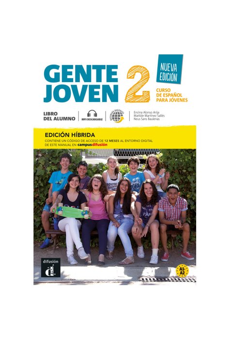 Gente joven 2 Nueva edición - Edición híbrida - Libro del alumno